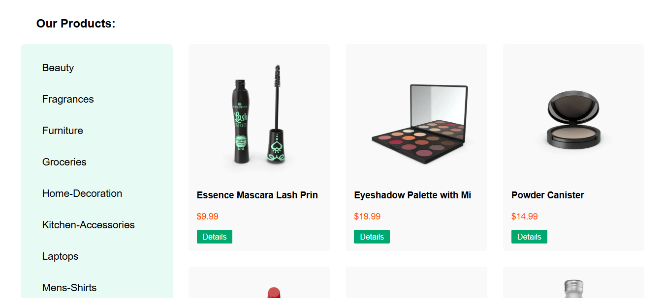 Shopora e-commerce website, built by Abdelkarim Nakkahi